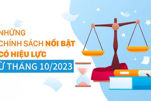 Chính sách mới có hiệu lực từ tháng 10/2023
