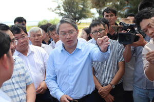 Bộ trưởng Bộ Tư pháp Nguyễn Hải Ninh khảo sát thực tế dự án Nhà máy điện hạt nhân Ninh Thuận 2