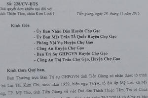 Tiền Giang: Uy tín, danh dự của Trụ trì chùa Kim Linh bị ảnh hưởng bởi một văn bản trái thẩm quyền