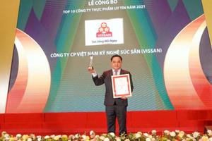  Vissan vinh dự đạt danh hiệu Top 10 Công ty uy tín ngành Thực phẩm - Đồ uống & Top 500 Doanh nghiệp lợi nhuận tốt nhất Việt Nam năm 2021