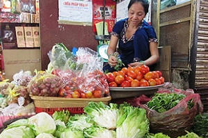 Rau xanh, tôm cá tăng giá mạnh vì bão