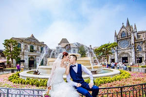 "Phát hờn" với những bức ảnh cưới siêu lãng mạn ở khách sạn Làng Pháp trên đỉnh Bà Nà