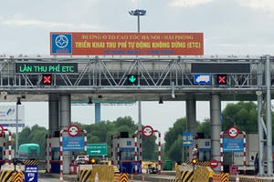 Từ 5/5/2022, thí điểm triển khai thu phí điện tử không dừng trên cao tốc Hà Nội - Hải Phòng