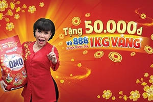 Mua OMO, có 888 cơ hội trúng 1kg vàng hoặc 1 triệu đồng