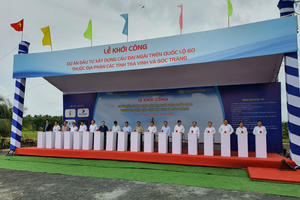 Khởi công cầu Đại Ngãi: Nhà thầu cam kết tổ chức thi công quyết liệt, khoa học