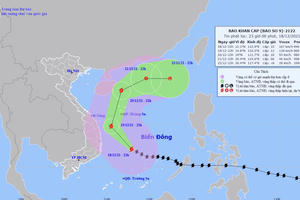 Bão số 9 mạnh lên, giật trên cấp 17, hướng vào Quảng Ngãi - Phú Yên