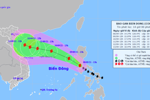 Bão Côn Sơn vào Biển Đông đêm nay, mạnh cấp 9, giật cấp 11