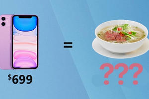 Infographic: Giá iPhone 11 mua được bao nhiêu bát phở?