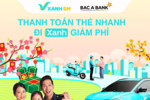 Chủ thẻ tín dụng Bac A Bank được ưu đãi 30% khi đặt Xanh SM