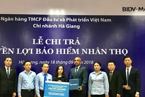 BIDV MetLife chi trả hơn 650 triệu VND cho khách hàng tại Hà Giang
