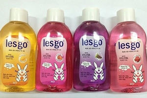 Thu hồi nước súc miệng Lesgo trẻ em của CTCP Ellie do vi phạm quy định công bố thành phần
