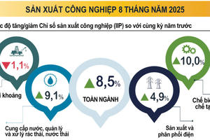 Sản xuất công nghiệp đồng loạt tăng ở cả 34 địa phương