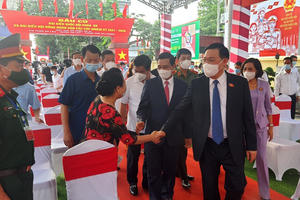 Chủ tịch Quốc hội Vương Đình Huệ bầu cử tại huyện An Lão, Hải Phòng