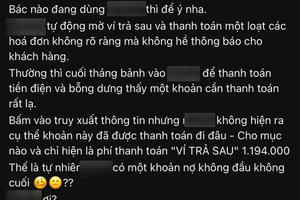 Khẳng định không có chuyện chủ động kích hoạt 'ví trả sau' của ví điện tử, khách hàng than bỗng nhiên mắc nợ gần 1,2 triệu đồng