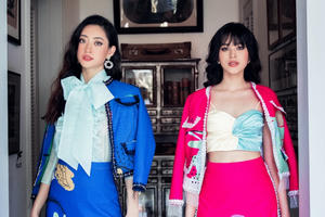 Lương Thùy Linh - Đỗ Thị Hà hóa "tắc kè hoa", đọ dáng trong các thiết kế rực rỡ