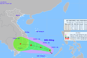 Xuất hiện vùng áp thấp nhiệt đới trên biển Đông, khả năng mạnh lên trong 2 ngày tới