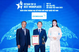 Eximbank được vinh danh 03 hạng mục 'Top 10 - Top 50 - Top 500 nhà tuyển dụng và môi trường làm việc tốt nhất Việt Nam năm 2025'