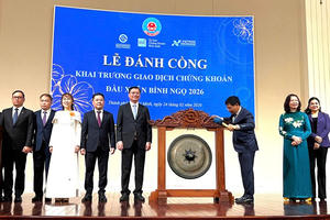 Đánh cồng Khai trương giao dịch Xuân Bính Ngọ 2026 tại Sở Giao dịch Chứng khoán TPHCM