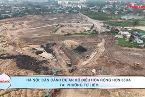 Hà Nội: Cận cảnh dự án hồ điều hòa rộng hơn 36 ha tại phường Từ Liêm
