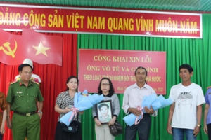 Công khai xin lỗi cụ ông đã qua đời ở Bình Thuận trong vụ án oan sai 42 năm về trước