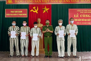 Nghệ An giảm án, tha tù trước thời hạn cho 14 phạm nhân dịp 30/4