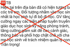 Thông tin "bắt cóc trẻ em" ở quận Hoàng Mai là tin giả