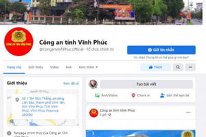 Fanpage chính thức của Công an tỉnh Vĩnh Phúc bị kẻ xấu tấn công