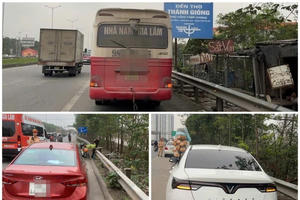 Dừng xe để mua hàng ở chân cầu Thanh Trì, nhiều trường hợp vi phạm bị xử lý Dừng xe để mua hàng ở chân cầu Thanh Trì, nhiều trường hợp vi phạm bị xử lý