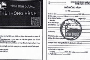 Người dân Bình Dương ra đường phải có giấy thông hành