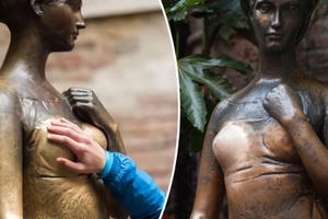 Tranh cãi chuyện bức tượng bị "sàm sỡ" vòng một suốt nửa thế kỷ