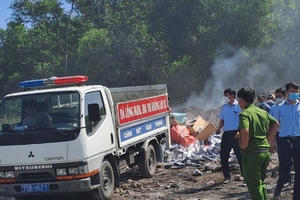 Tây Ninh: Tiêu hủy thuốc lá nhập lậu đợt 2 năm 2022