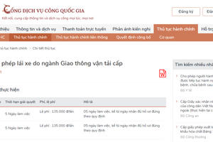Triển khai mở rộng thí điểm “Hệ thống dịch vụ công trực tuyến cấp độ 4 đổi GPLX” tại 12 tỉnh, thành
