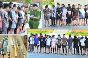 Tạm giữ hàng chục đối tượng mang hung khí gây thương tích cho người đi đường