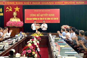 Tỉnh ủy Hà Giang công bố quyết định về công tác cán bộ