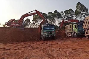 Vĩnh Phúc: Dự án đường tỉnh 309B sử dụng đất khai thác bất hợp pháp