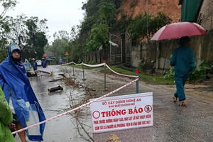 Quốc lộ 46C sạt lở nghiêm trọng, Sở Xây dựng Nghệ An cấm các phương tiện lưu thông