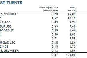 Duy nhất 2 cổ phiếu Việt Nam vào rổ MSCI Frontier Markets Index