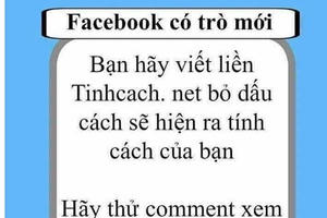 Khám phá tính cách của bạn trong bình luận facebook Khám phá tính cách của bạn trong bình luận facebook
