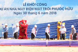 Khởi công nhà máy điện mặt trời 1.200 tỷ tại Ninh Thuận
