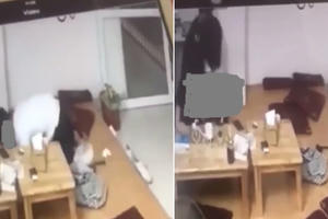 Đôi nam nữ "mây mưa" ở quán trà sữa bị nhân viên quán bắt tại trận