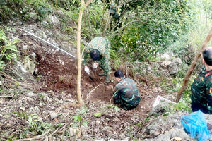 Phát hiện 1 hài cốt liệt sỹ tại khu vực biên giới Hà Giang