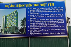 Bắc Giang: Cần khắc phục những tồn tại thuộc Dự án xây dựng Bệnh viện TNH Việt Yên
