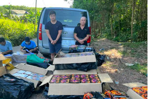 Bắt giữ hai đối tượng vận chuyển hơn 500kg pháo hoa nổ