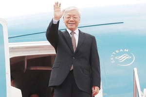 Tổng Bí thư, Chủ tịch nước Nguyễn Phú Trọng lên đường thăm Lào và Campuchia