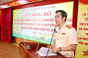Công bố quyết định thành lập 54 Công an cấp xã tại Quảng Ninh Công bố quyết định thành lập 54 Công an cấp xã tại Quảng Ninh