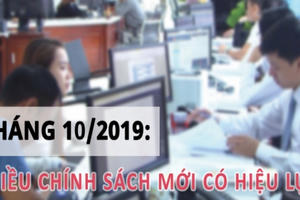 Infographics - Hàng loạt chính sách mới có hiệu lực từ tháng 10/2019