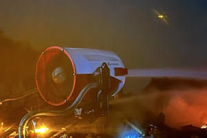 Robot tham giữa chữa cháy tại xưởng sản xuất hạt nhựa rộng hơn 500m2 ở huyện An Dương