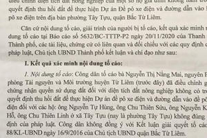 Lột “mặt nạ” hành vi điều chỉnh GCNQSDĐ sai quy định tại dự án đề pô xe điện đoạn Nhổn - ga Hà Nội tại Bắc Từ Liêm