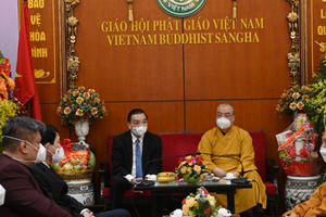 Chủ tịch UBND TP Hà Nội chúc mừng GHPGVN nhân dịp Tết Nhâm Dần 2022