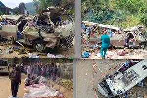 Hiện trường vụ tai nạn thảm khốc tại Lào Cai khiến nhiều người thương vong